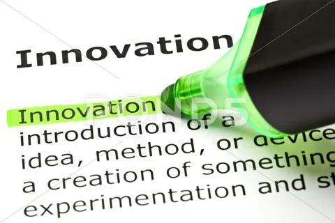 'innovation' highlighted in green Stock Photos