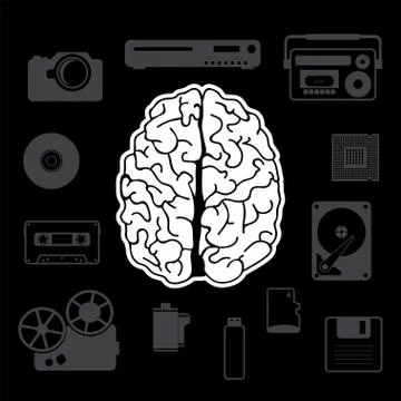 Innovation from the human brain. Stock Illustration