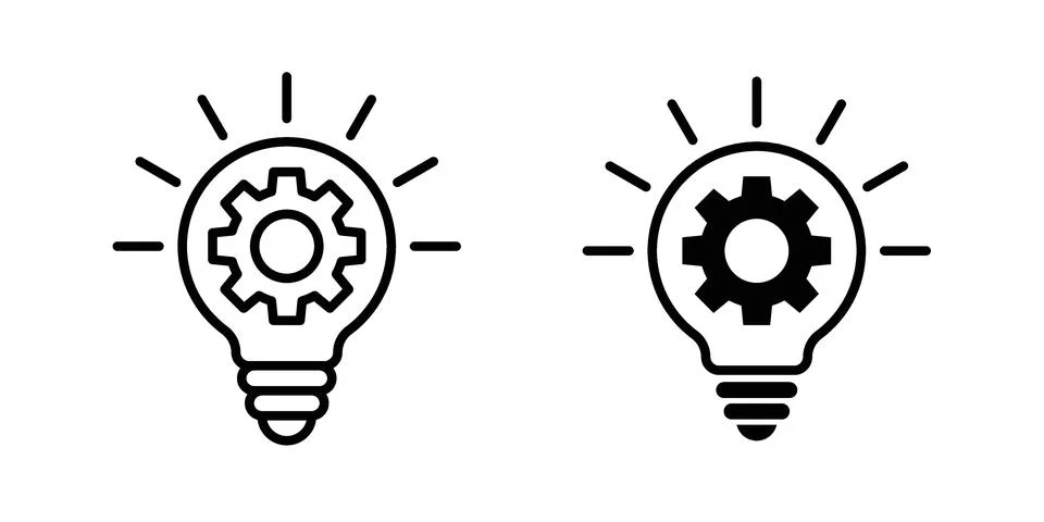 Innovation icon vector concepts, line and silhouette style イラスト素材