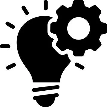 Innovation idea and configuration settings icon Stock Illustration