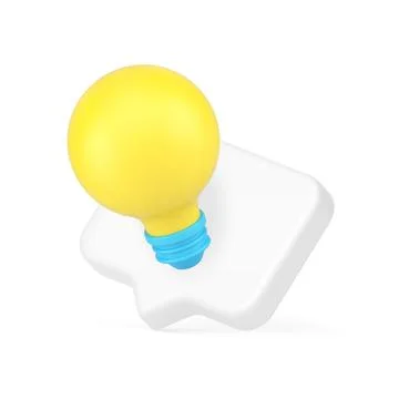 Innovation idea brainstorming creative solution development quick tips 3d ico Illustrazione stock