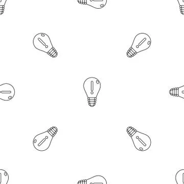 Innovation idea bulb pattern seamless vector Stock Illustration