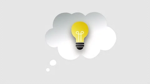 Innovation Illuminated: Creative Lightbulb Animation with an alpha channel Stock Footage 273062869