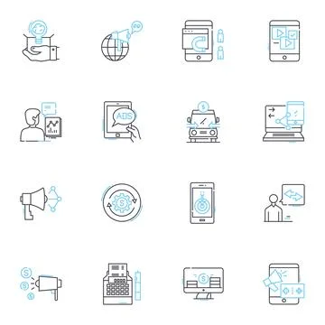 Innovation Labs linear icons set. Creativity, Experimentation, Prototyping Stock Illustration