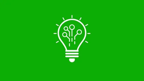Innovation light bulb animation creative idea technology Stock Footage 330540833