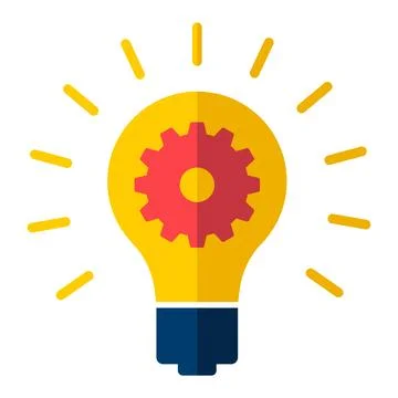 Innovation Lightbulb with Gear Icon Vector Illustration Stock Illustration