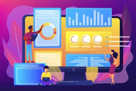 Innovation management software concept vector illustration. Ilustración de archivo