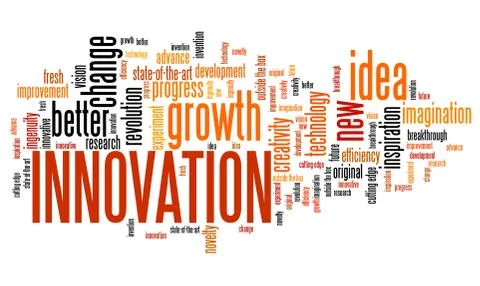 Innovation - modern technology issues and concepts word cloud illustration. W Stock Illustration