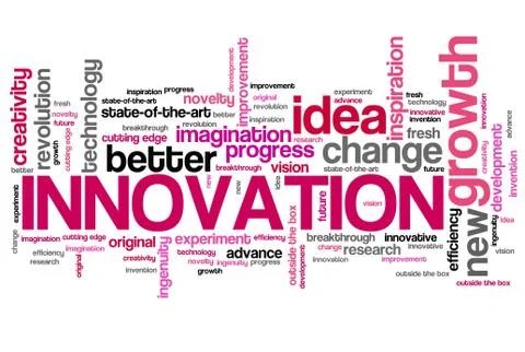 Innovation - modern technology issues and concepts word cloud illustration. W Stock Illustration