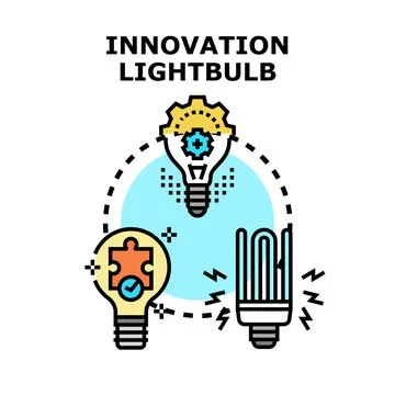Innovation new ideas and creative solutions concept Stock Illustration