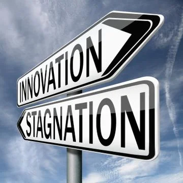 Innovation or stagnation Stock Illustration