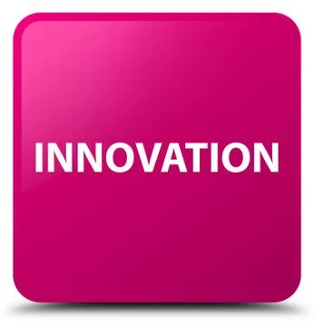 Innovation pink square button Stock Illustration