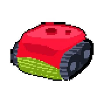 Innovation pool cleaning robot pixel art vector illustration イラスト素材