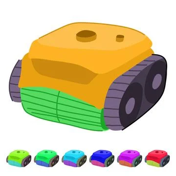 Innovation pool cleaning robot vector cartoon graphic Stock Illustration