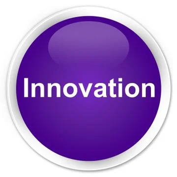 Innovation premium purple round button Stock Illustration