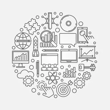 Innovation round symbol Stock Illustration
