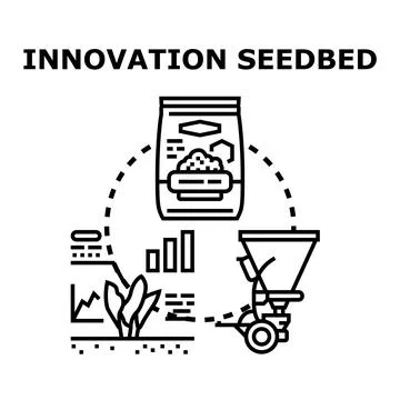 Innovation seedbed developing business growth and new ideas Stock Illustration