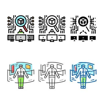 Innovation seeker forms tech enthusiast color icon vector Stock Illustration