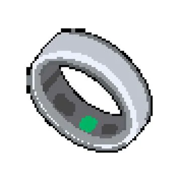 Innovation smart ring pixel art vector illustration イラスト素材