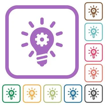 Innovation solid simple icons Stock Illustration