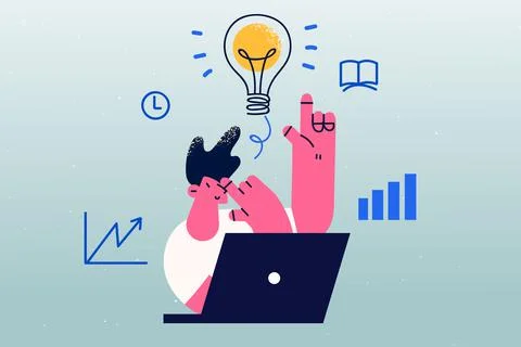 Innovation, start up and creative idea concept Stock Illustration