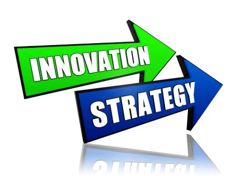 Innovation strategy in arrows Stock Illustration