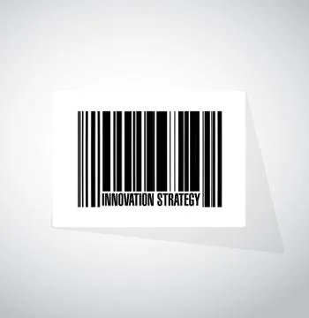 Innovation Strategy barcode isolated sign concept 스톡 일러스트