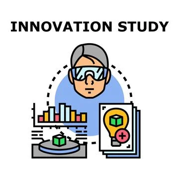 Innovation study planning and development process Stock Illustration