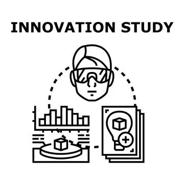 Innovation study planning and development process Stock Illustration