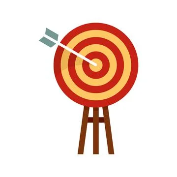 Innovation target icon flat isolated Illustrazione stock