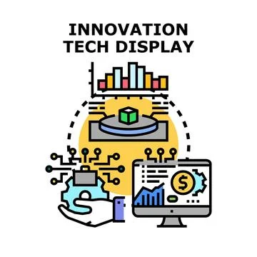 Innovation tech display developing future business solutions Illustrazione stock