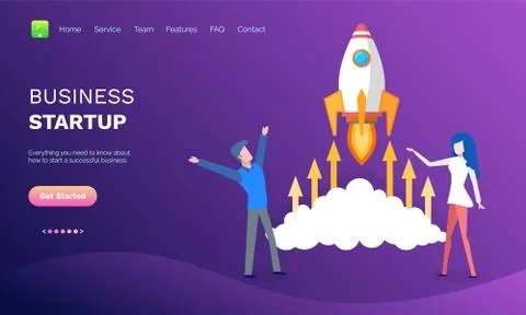 Innovation Technology, Business Startup Vector Stock Illustration