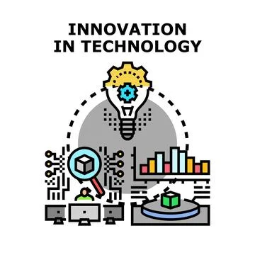Innovation in technology concept developing new ideas 스톡 일러스트