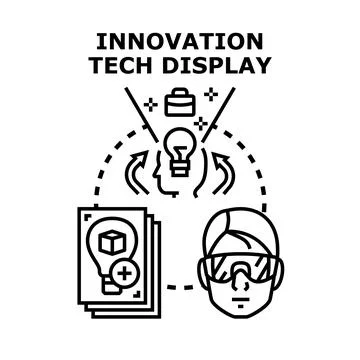Innovation technology development process and creative idea generation 库存插图