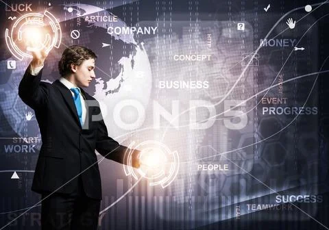 Innovation technology in modern corporate business Stock Photos