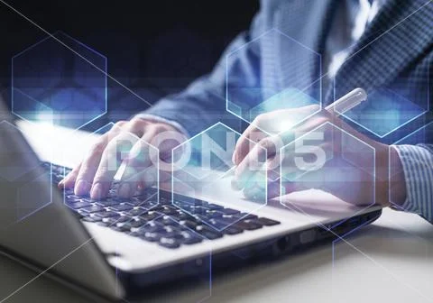 Innovation technology in modern corporate business Stock Photos