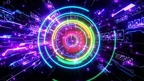 Innovation technology pattern opening video animation Stock Footage 143075963