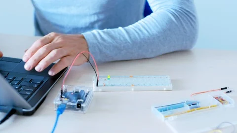 Innovation technology qa engineer testing hardware Stock Footage 118225999