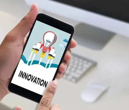 INNOVATION think creative ideas Invent Knowledge Creative process Stock Photos