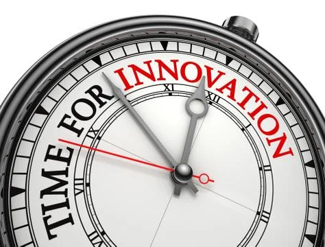 Innovation time concept clock Stock Illustration