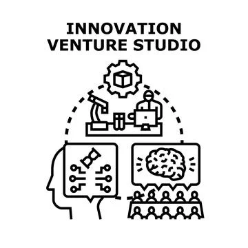 Innovation venture studio developing creative business solutions Stockillustratie