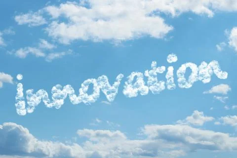 Innovation Word on Cloud Illustrazione stock