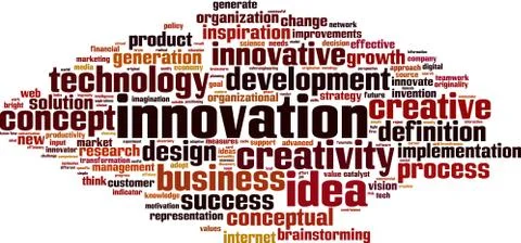 Innovation word cloud Stock Illustration