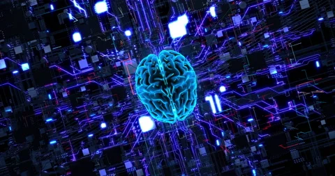 Innovations at the Intersection of AI, Computer Chips, and Technology. Stock Footage 238751112