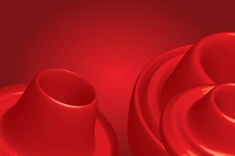 Innovative 3d circle gradient red color background design vector template Stock-Illustration