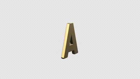 Innovative 3D Golden Alphabets for Tech Startups Stock Footage 275642272