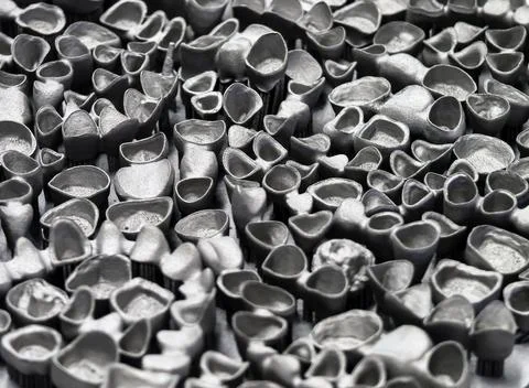 Innovative 3D printing process creates intricate metallic structures in a Stock Photos