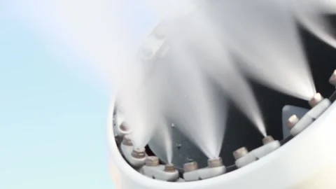 Innovative 4K snowmaking technology showcased in stunning winter resort Stock-Footage 301873887
