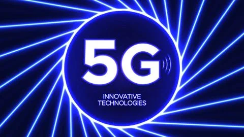 Innovative 5th Generation network technology vector illustration. イラスト素材