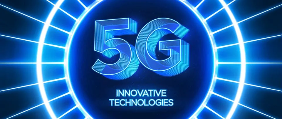 Innovative 5th Generation network technology vector illustration. イラスト素材